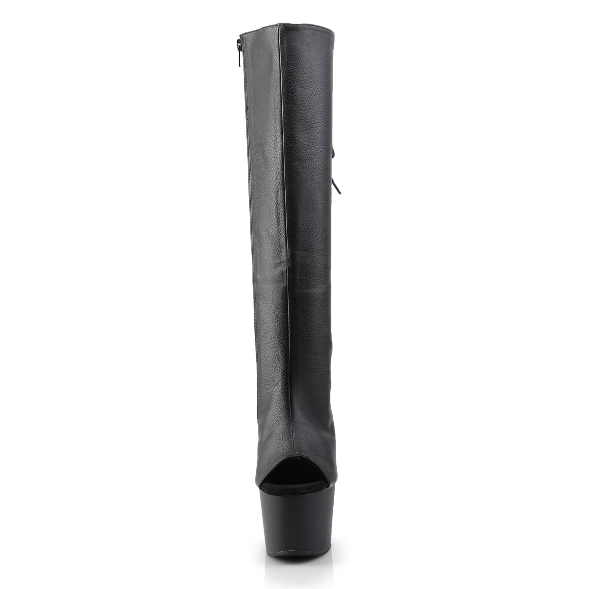 ADORE-2018 Pleaser Black 7 Inch Platform Dancer Knee High Boots
