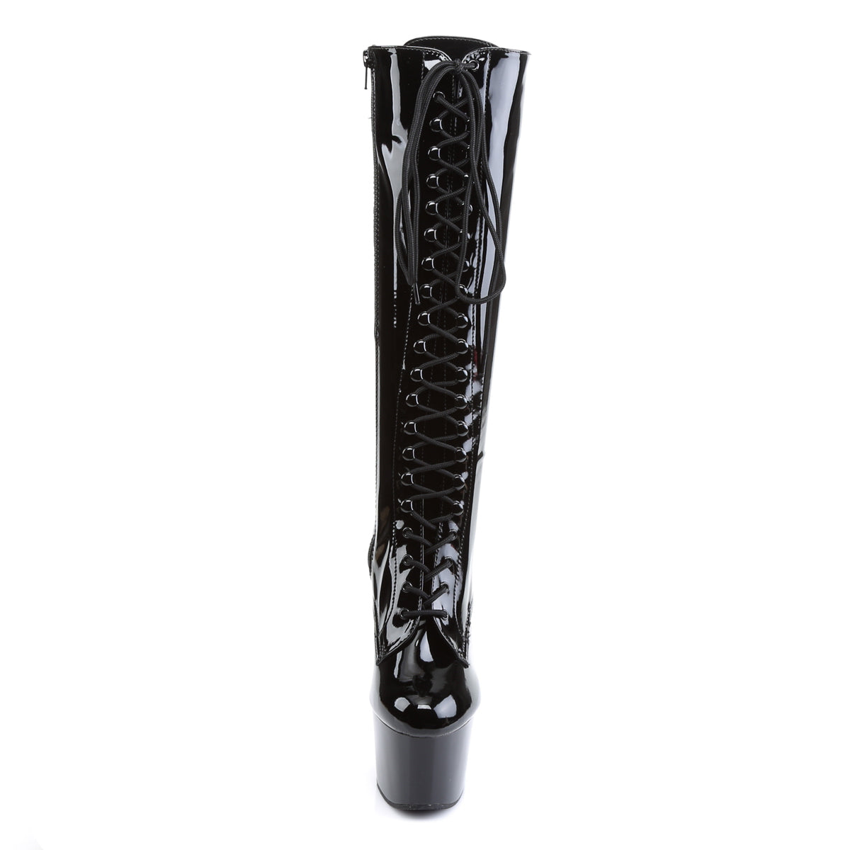 ADORE-2023 Pleaser Black Patent 7 Inch Pole Dance Knee High Boots