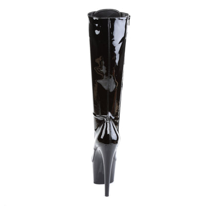 ADORE-2023 Pleaser Black Patent 7 Inch Pole Dance Knee High Boots