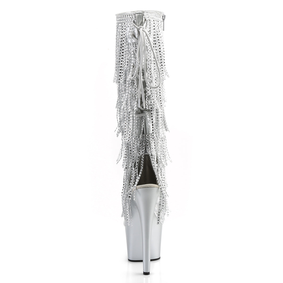 ADORE-2024RSF Pleaser Silver 7 Inch Pole Dancer Knee High Boots