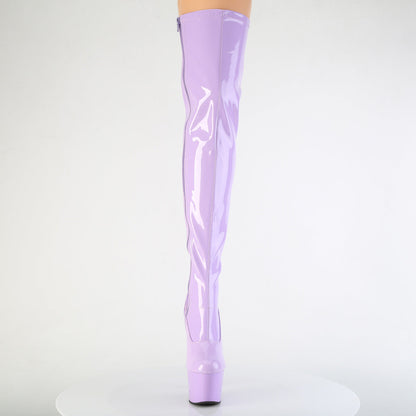 ADORE-3000 Pleaser Lavender 7 Inch Platform Kinky Thigh Boots