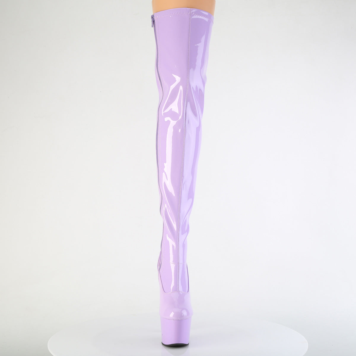 Pleaser ADORE-3000 Lavender Platform Thigh High Boots - 7 Inch Heels