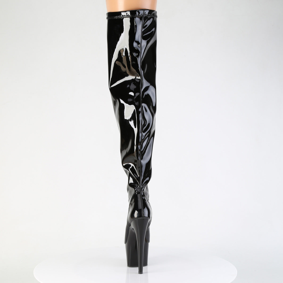 ADORE-3000WCF Pleaser Black Patent Thigh High Platform Boots