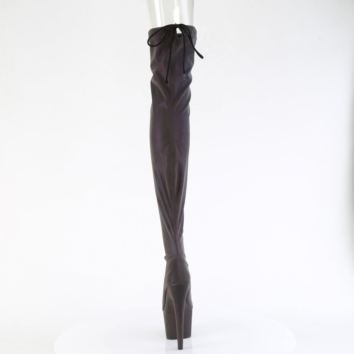 ADORE-3008REFL Pleaser Green Purple 7 Inch Fetish Platform Thigh Boots
