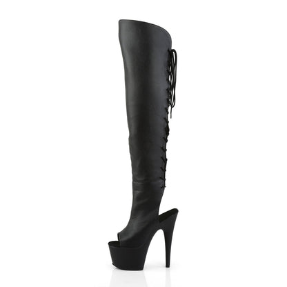ADORE-3019 Pleaser Black 7 Inch Erotic Platforms Thigh Boots