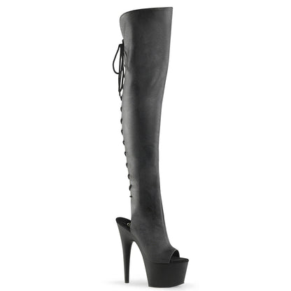 ADORE-3019 Pleaser Black 7 Inch Erotic Platforms Thigh Boots