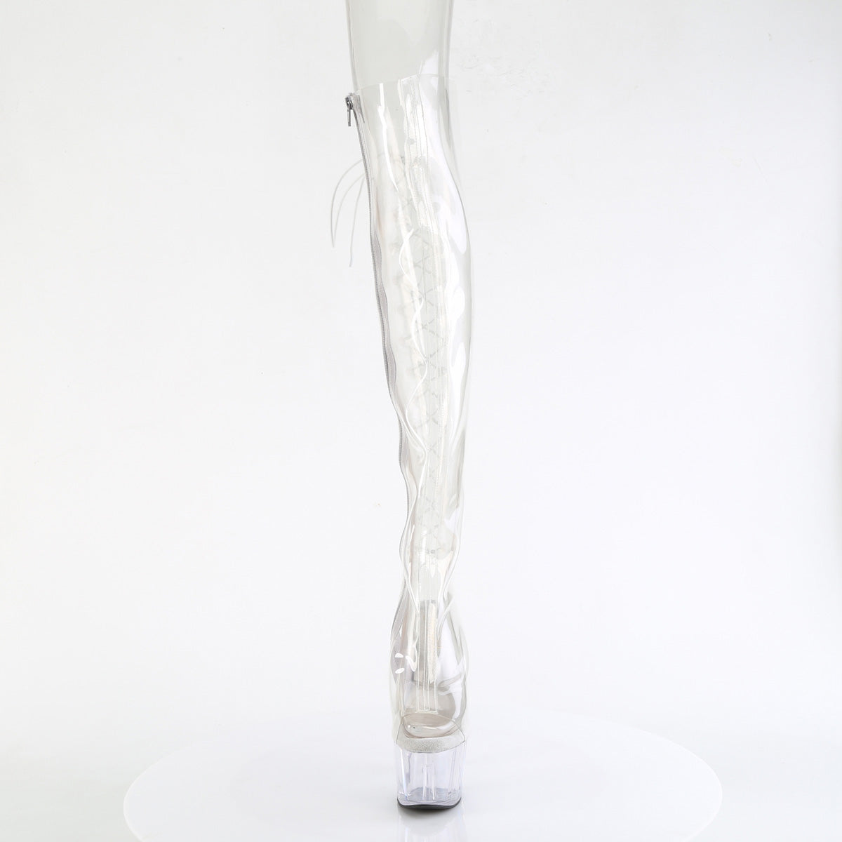 ADORE-3019C Pleaser Clear 7 Inch Exotic Dance Thigh Boots