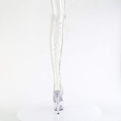 ADORE-3019C Pleaser Clear 7 Inch Exotic Dance Thigh Boots