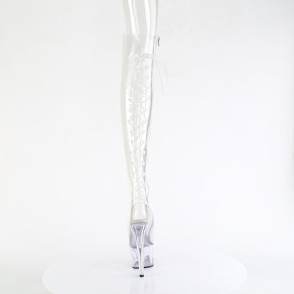 ADORE-3019C Pleaser Clear 7 Inch Exotic Dance Thigh Boots