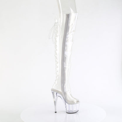 ADORE-3019C Pleaser Clear 7 Inch Exotic Dance Thigh Boots