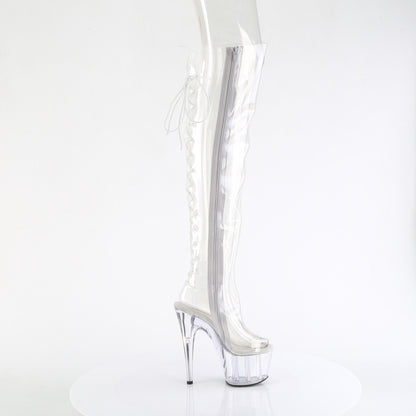 ADORE-3019C Pleaser Clear 7 Inch Exotic Dance Thigh Boots