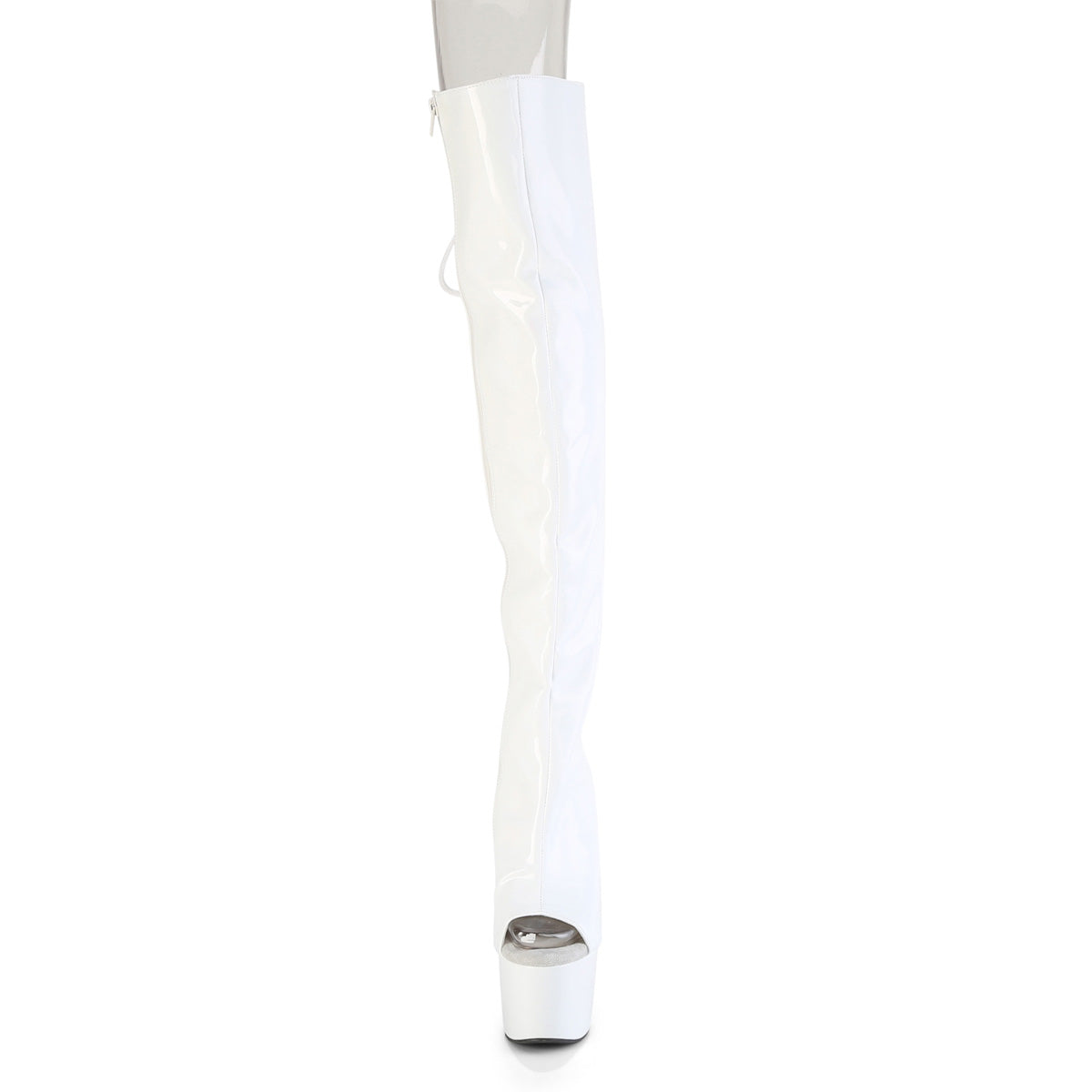 ADORE-3019HWR Pleaser White 7 Inch Pole Dance Thigh Boots