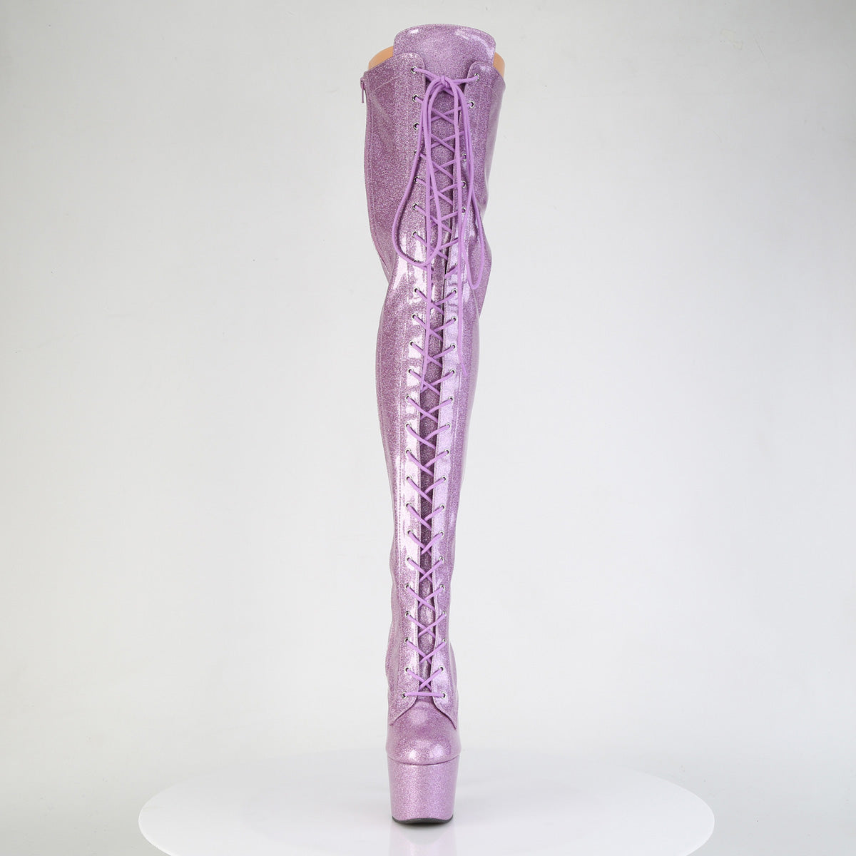 ADORE-3020GP Pleaser Lilac Glitter 7 Inch Pole Dancing Thigh Boots