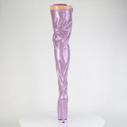 ADORE-3020GP Pleaser Lilac Glitter 7 Inch Pole Dancing Thigh Boots