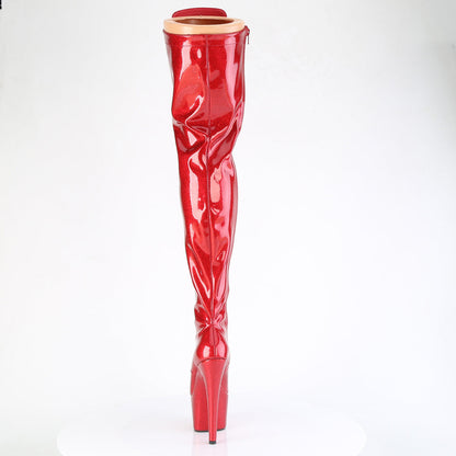 ADORE-3020GP Pleaser Red Glitter 7 Inch Exotic Dance Thigh Boots