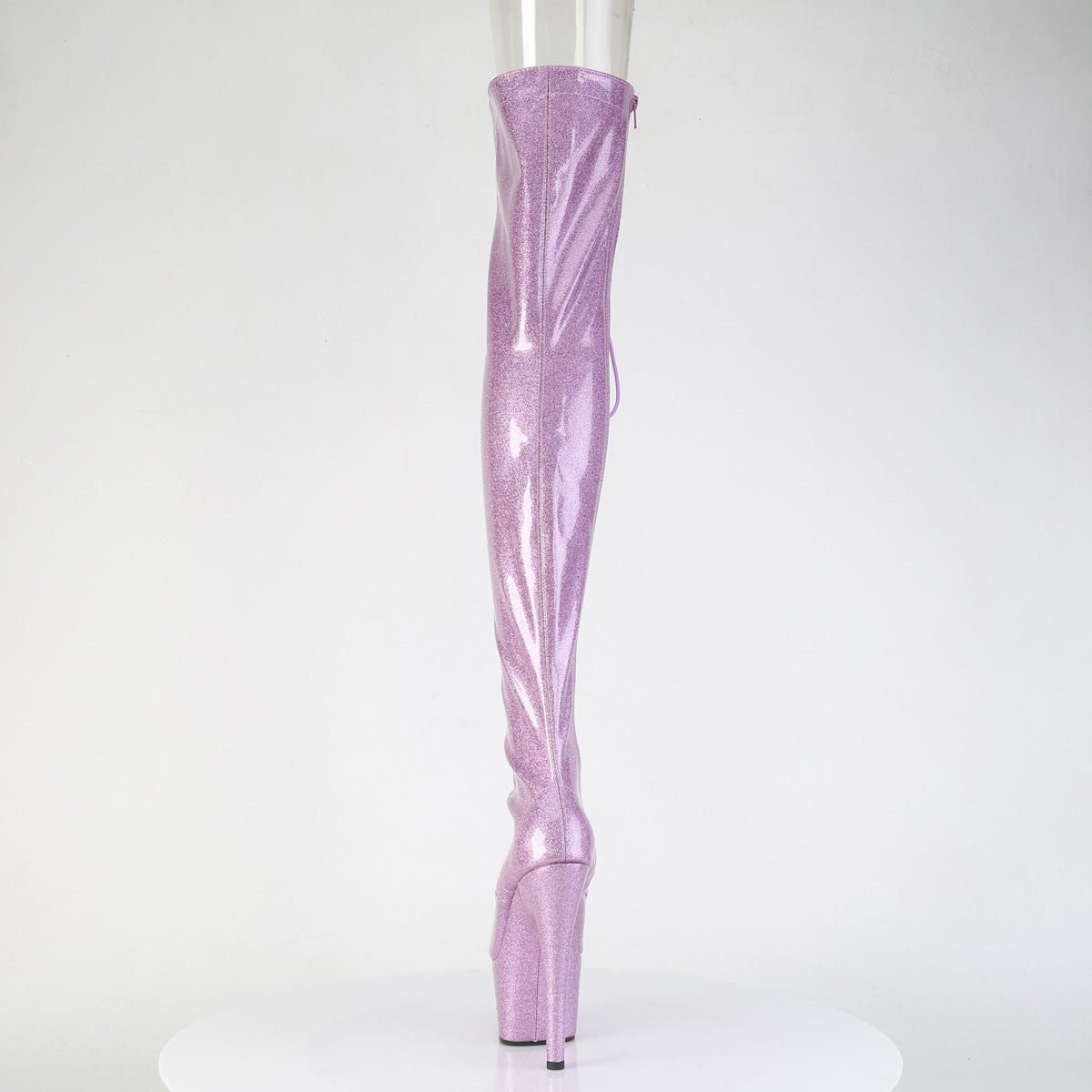 ADORE-3021GP Pleaser Lilac Glitter 7 Inch Pole Dancing Thigh Boots