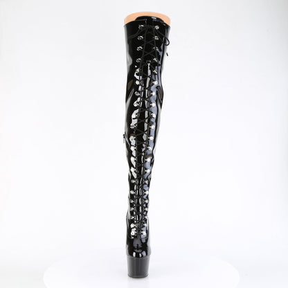ADORE-3022 Pleaser Black Patent 7 Inch Fetish Platform Thigh Boots