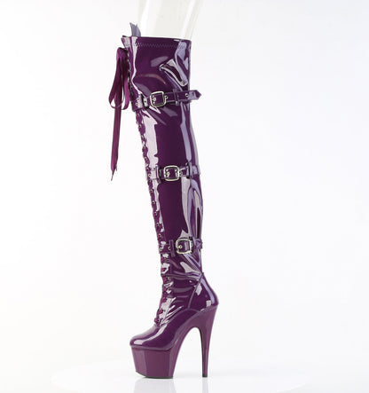 ADORE-3028 Pleaser Purple 7 Inch Pole Dance Thigh Boots