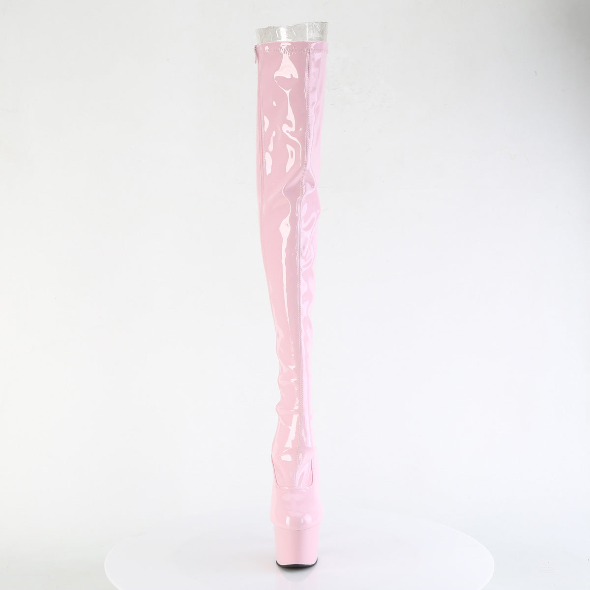 ADORE-3063 Pleaser Baby Pink 7 Inch Fetish Platform Thigh Boots