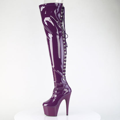 ADORE-3063 Pleaser Purple 7 Inch Exotic Dance Thigh Boots