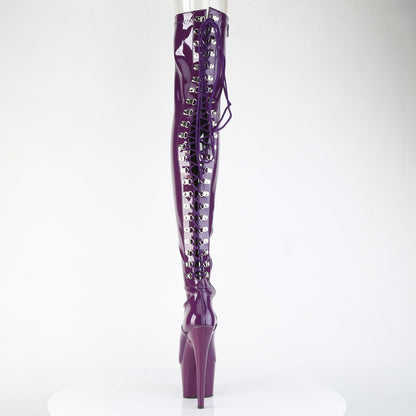 ADORE-3063 Pleaser Purple 7 Inch Exotic Dance Thigh Boots