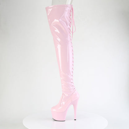 ADORE-3850 Pleaser Baby Pink 7 Inch Platform Thigh Boots