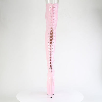 ADORE-3850 Pleaser Baby Pink 7 Inch Platform Thigh Boots