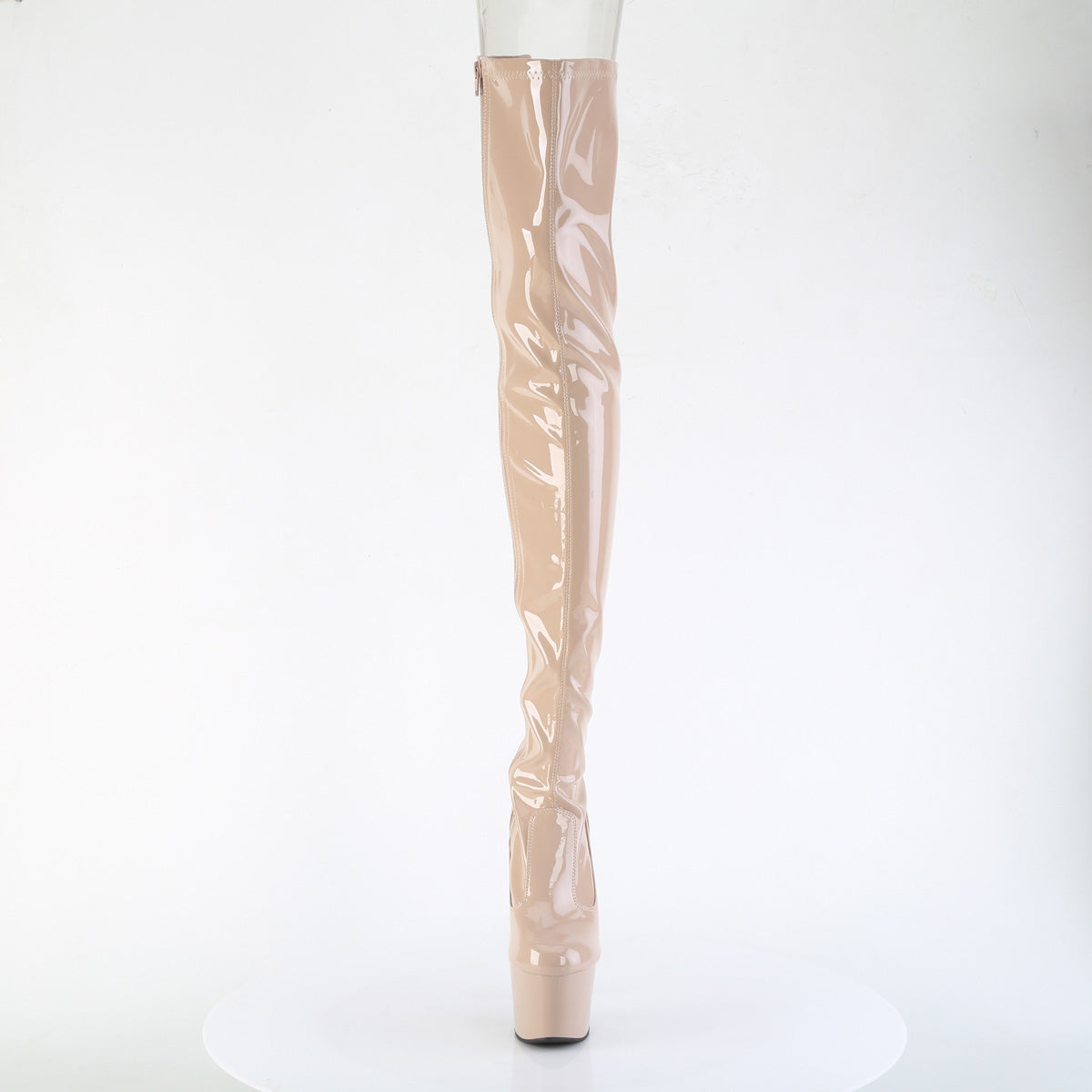 ADORE-3850 Pleaser Nude 7 Inch Pole Dancer Thigh Boots