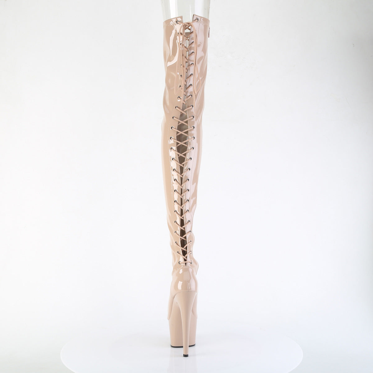 ADORE-3850 Pleaser Nude 7 Inch Pole Dancer Thigh Boots