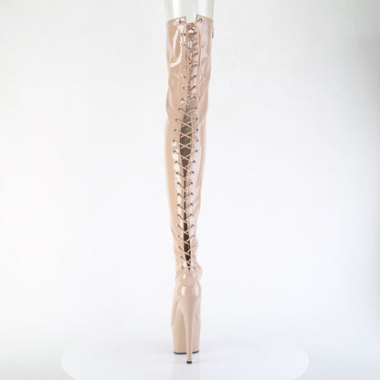 ADORE-3850 Pleaser Nude 7 Inch Pole Dancer Thigh Boots