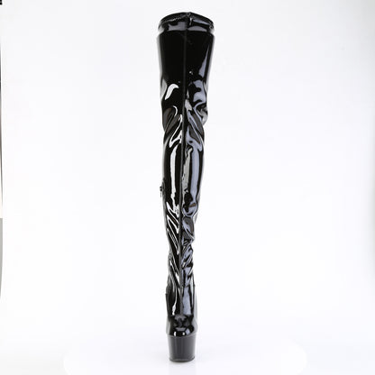 Pleaser ADORE-4000 Black Platform Boots - 7 Inch Heels