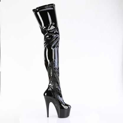 Pleaser ADORE-4000 Black Platform Boots - 7 Inch Heels