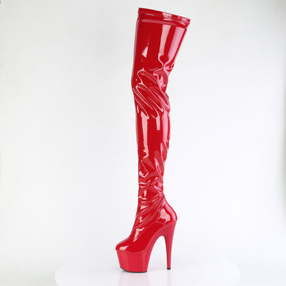 Pleaser ADORE-4000 Red Platform Boots - 7 Inch Heels