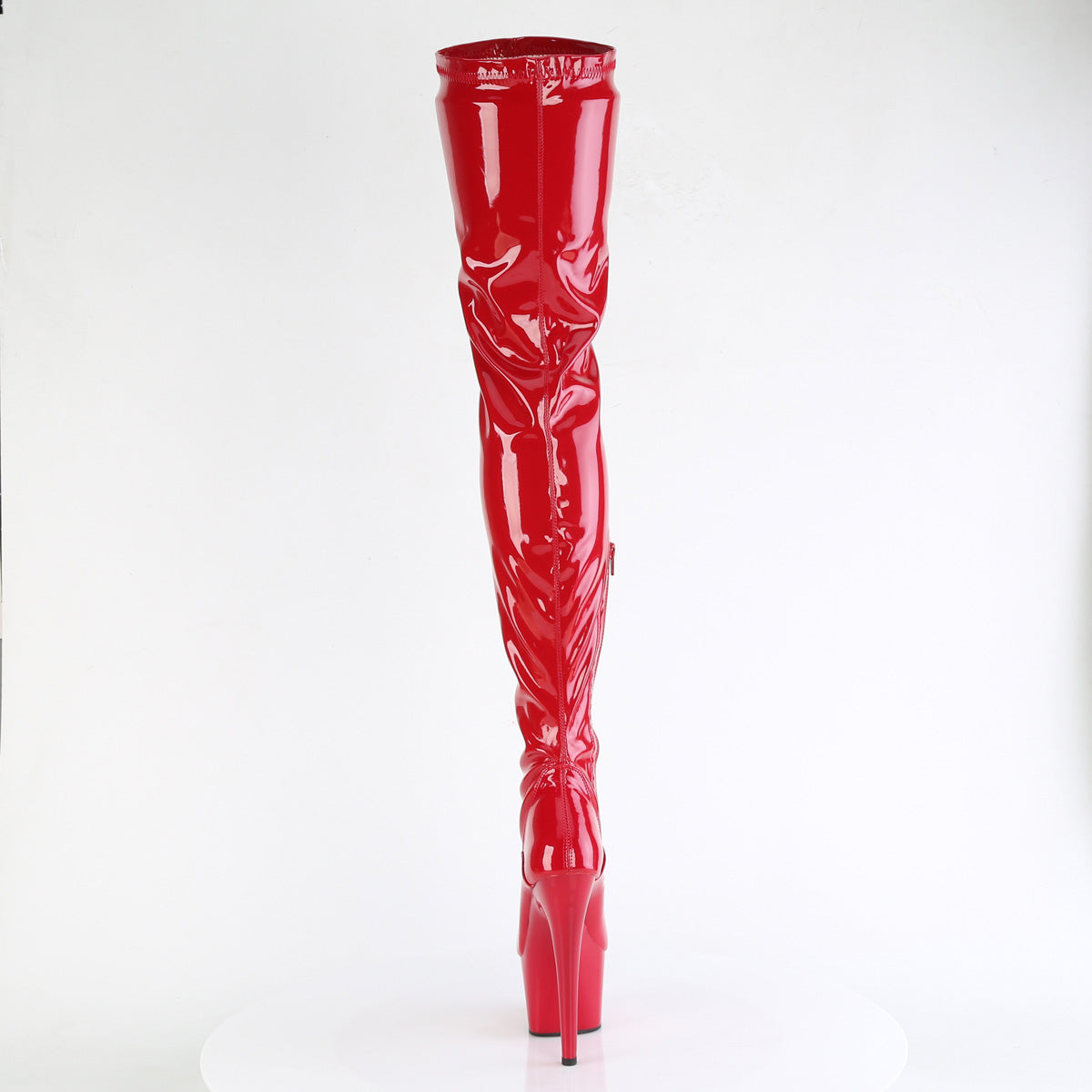 Pleaser ADORE-4000 Red Platform Boots - 7 Inch Heels