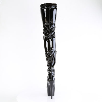Pleaser ADORE-4001WR Black Platform Boots - 7 Inch Heels