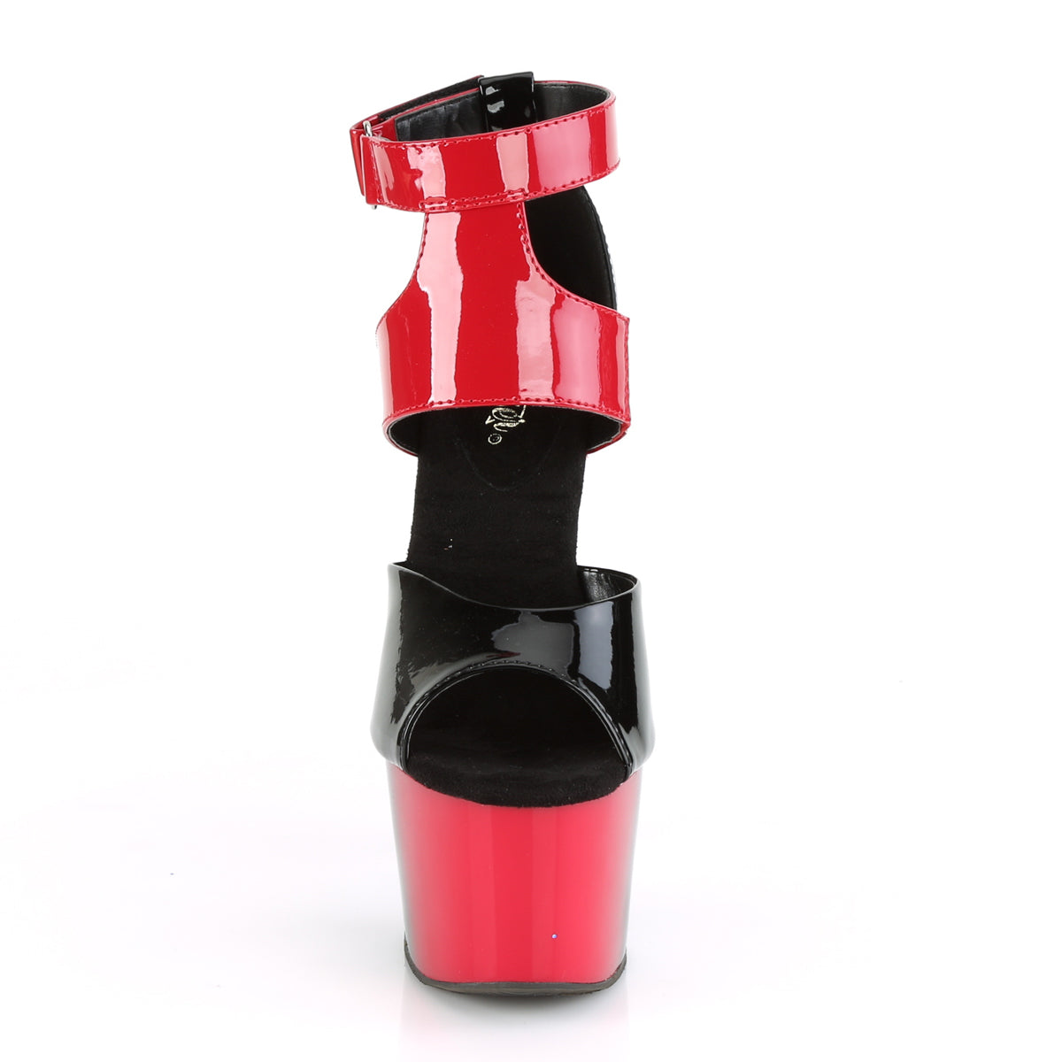 ADORE-700-16 Pleaser Black Red 7 Inch Exotic Platform Platform Shoes