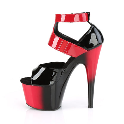 ADORE-700-16 Pleaser Black Red 7 Inch Exotic Platform Platform Shoes