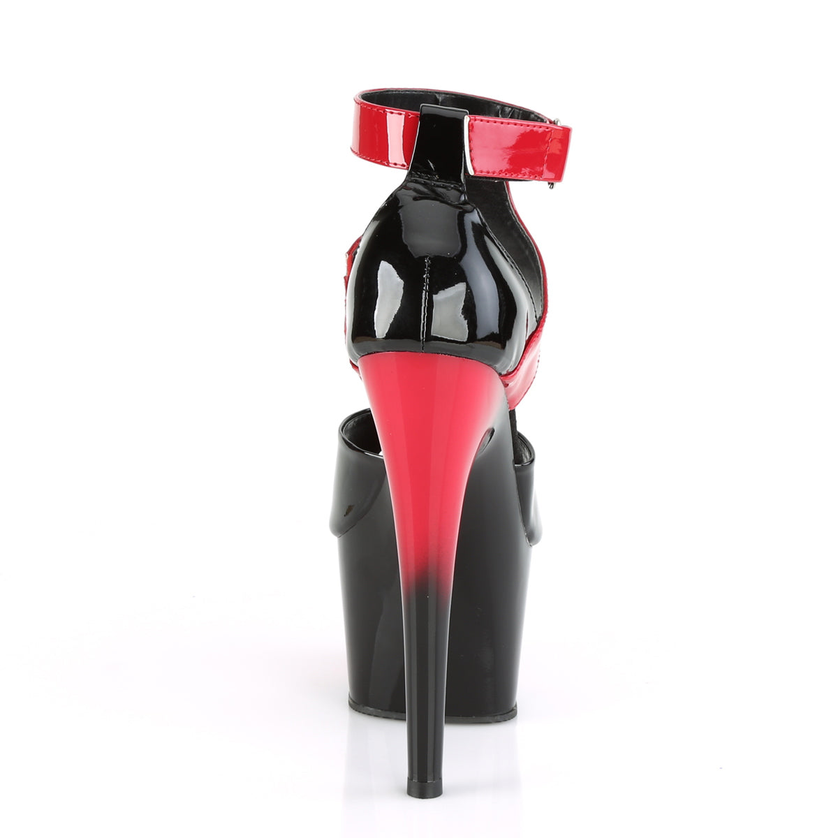 ADORE-700-16 Pleaser Black Red 7 Inch Exotic Platform Platform Shoes
