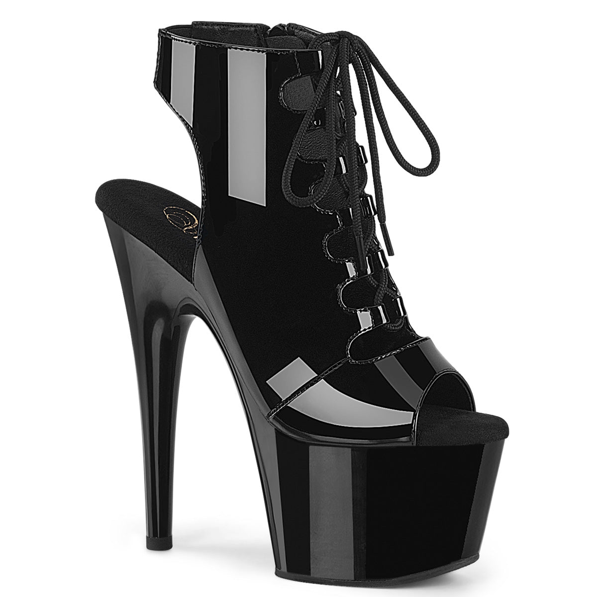 ADORE-700-20 Pleaser Black 7 Inch Lap Dance Platform Shoes