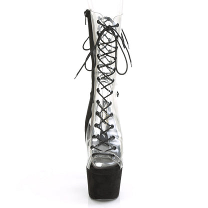 adore 700 60fs pleaser clear black faux suede platforms exotic dancing