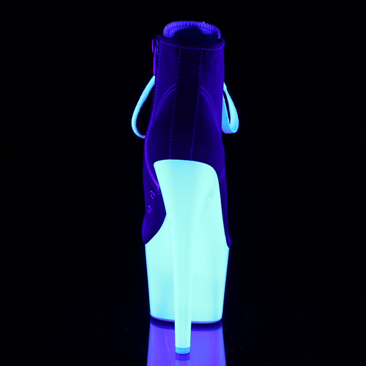 adore 700sk 02 sexy pleaser shoes high heels uv neon baseball style stripper shoes black canvas