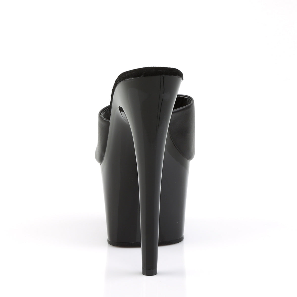 ADORE-701 Pleaser Black Leather 7 Inch Platform Kinky Platform Shoes