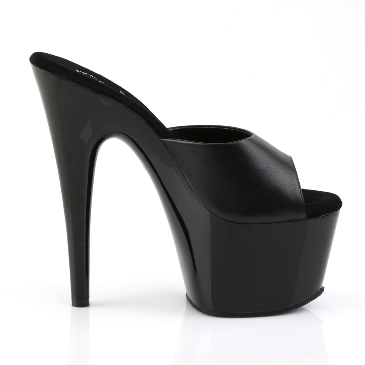 ADORE-701 Pleaser Black Leather 7 Inch Platform Kinky Platform Shoes