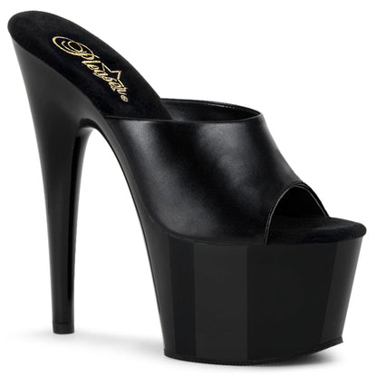 ADORE-701 Pleaser Black Leather 7 Inch Platform Kinky Platform Shoes
