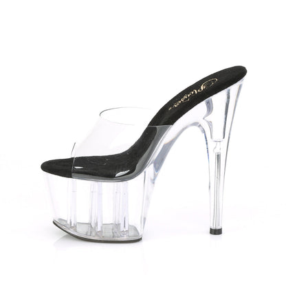 ADORE-701 Pleaser Clear 7 Inch Ladies Fetish Platform Shoes