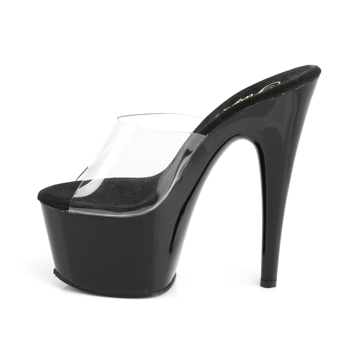 ADORE-701 Pleaser Clear Black 7 Inch Erotic Platform Platform Shoes