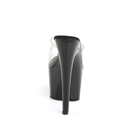 ADORE-701 Pleaser Clear Black 7 Inch Erotic Platform Platform Shoes