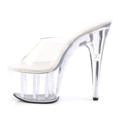 ADORE-701 Pleaser Clear 7 Inch Pole Dancing Exotic Heels