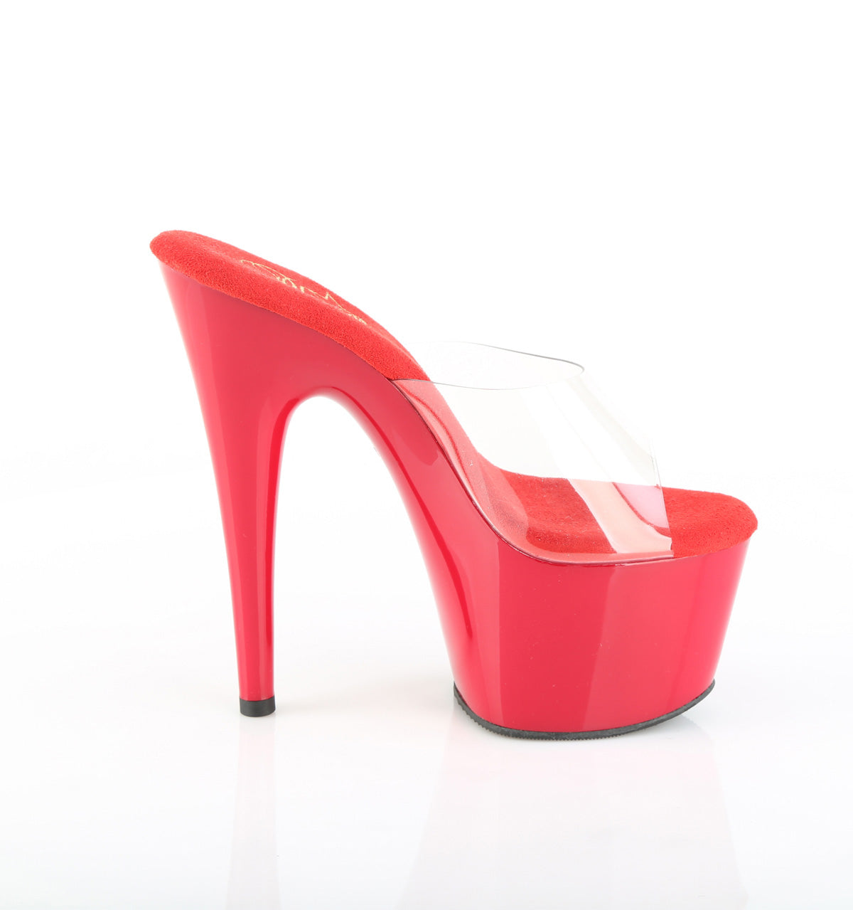 ADORE-701 Pleaser Clear/Red Sexy Platform Shoes (Pole Dancing Heels)