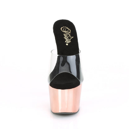 ADORE-701 Pleaser Rose Gold Chrome 7 Inch Dancers Exotic Heels